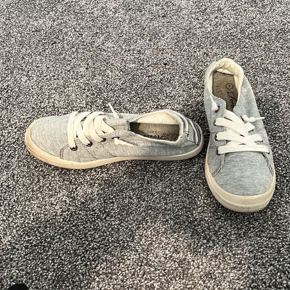 Womens grey canvas slip on sneakers size 7 - Picture 6 of 12